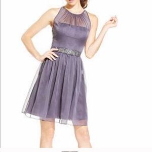 Adrianna Pappell Belted chiffon dress